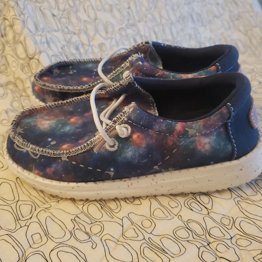 Hey Dude Kids' Galaxy Print Moccasins